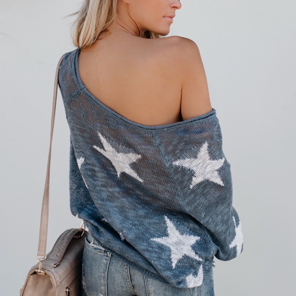 ❤️LAST❤️Oh My Stars! Sweater- blue - Picture 3 of 8